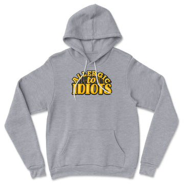 Allergic To Idiots Hoodie in Athletic Heather color